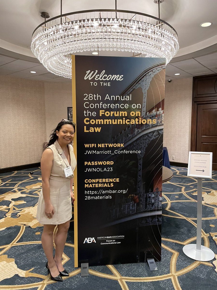 Hello, New Orleans! Looking forward to lots of #FirstAmendment and #MediaLaw conversations over the next few days! <a href="/ABACommLawForum/">ABA Comm Forum</a>