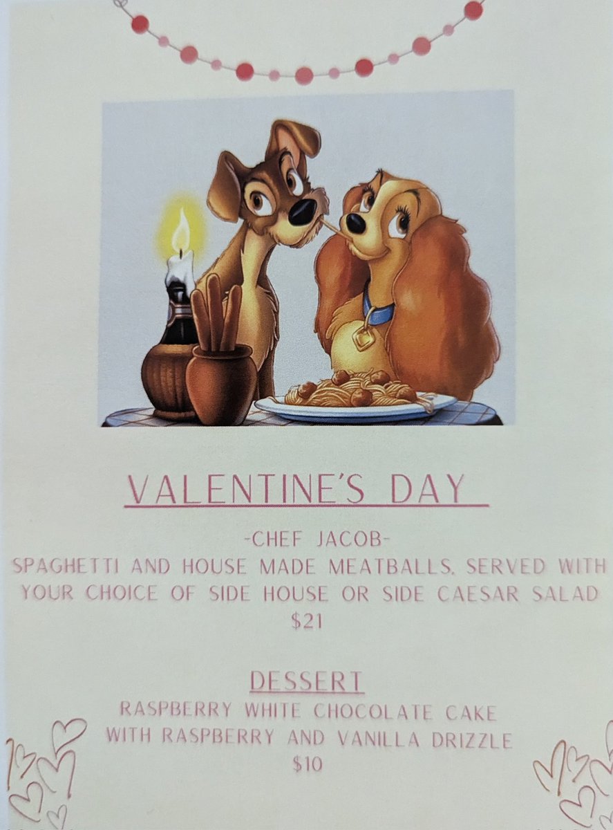 Saturday February 11th, 4pm to close. Tuesday February 14th, 4pm to close. Chef Jacob's Valentine day special. Enjoy