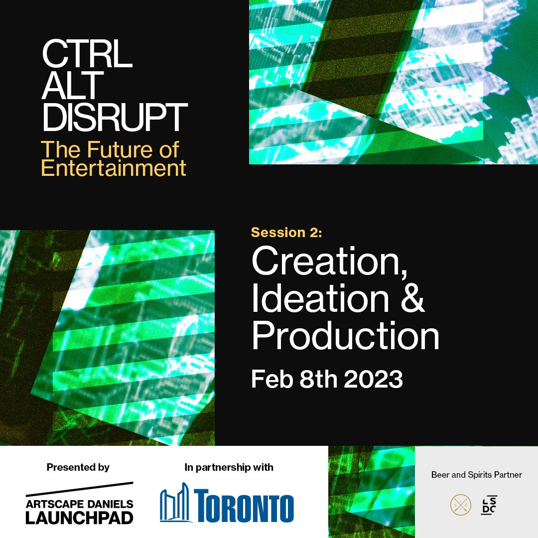 February 8th at Launchpad! We're back with Session 2 of our Ctrl, Alt, Disrupt: The Future of Entertainment Series.

Titled 'Creation, Ideation and Production' we will look at the role of new technologies in creation, ideation and production. RSVP now!

bit.ly/3ZNiW8c