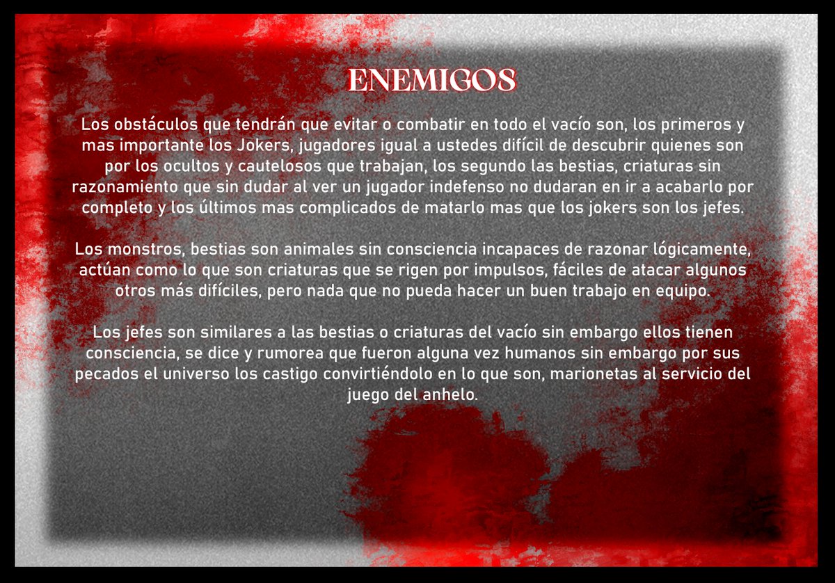 BloodAndGold_RP's tweet photo. ENEMIGOS | CRIATURAS DEL VACIO. ♥|♦ https://t.co/FrTwh2et3k