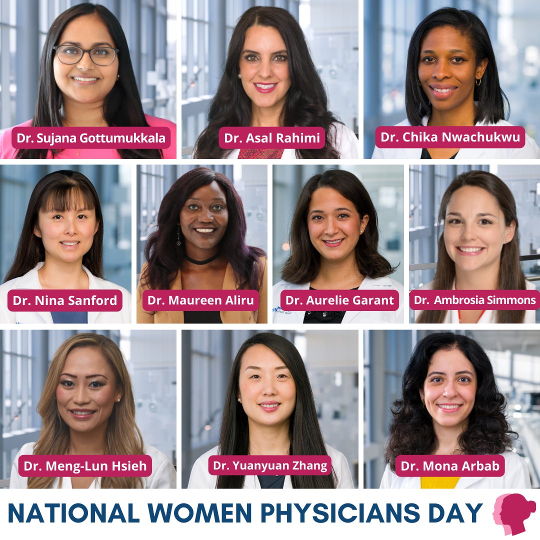 UTSW_RadOnc's tweet photo. Today on #NationalWomenPhysiciansDay we are proud to celebrate these ten incredibly talented women physicians in our department for their passion and dedication to our patients and the field of medicine! #WomenInMedicine https://t.co/Ss14P9IR2f