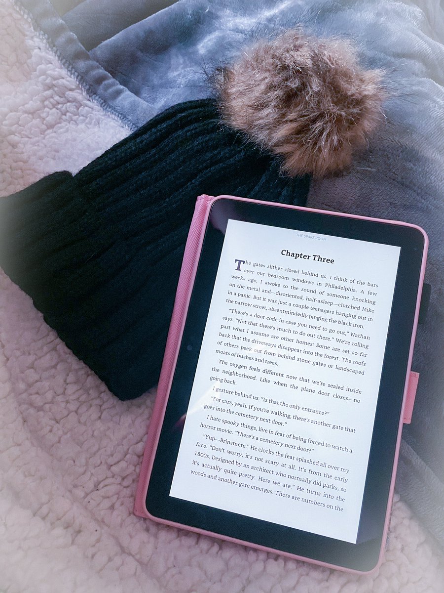 Cozying up with a thriller read on this windy and extra chilly Friday! #TheSpareRoom @andibartz #BookTwitter #thrillerbooks #bookish #kindle