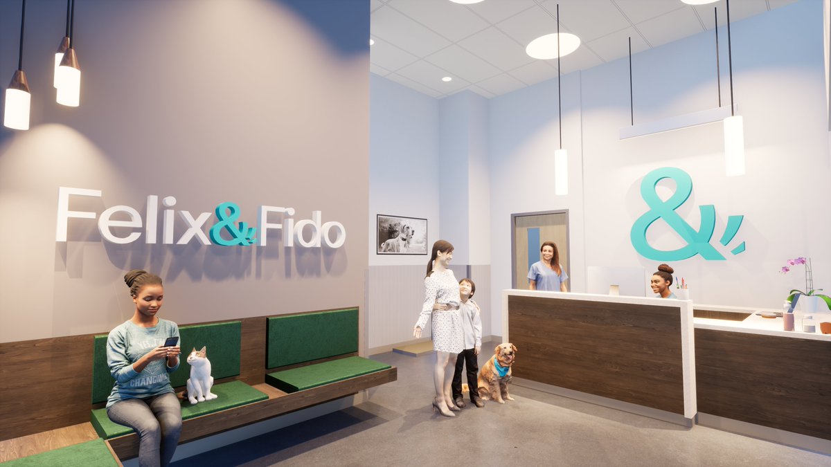 AwerksInc's tweet image. Coming soon!  Felix &amp;amp; Fido is a new veterinary startup, and their first clinic in Issaquah is now under construction by DP Inc.  We've worked closely with the client to develop their branding and identity. 

#dogsofseattle #dogmom #catmom #interiordesign