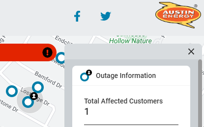 pumbarger's tweet photo. Hey @austinenergy do you think this might be part of the problem?

When you have outages affecting thousands of customers, is dispatching a crew to an outage affecting a single customer really the best use of your resources?🤔 https://t.co/U2p1s2UfIF