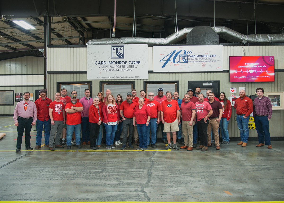 CardMonroeCorp's tweet photo. Today we wore red for National Heart Disease Awareness Day and had a great turnout! Thanks to all who participated! https://t.co/WW0TzmAJJd