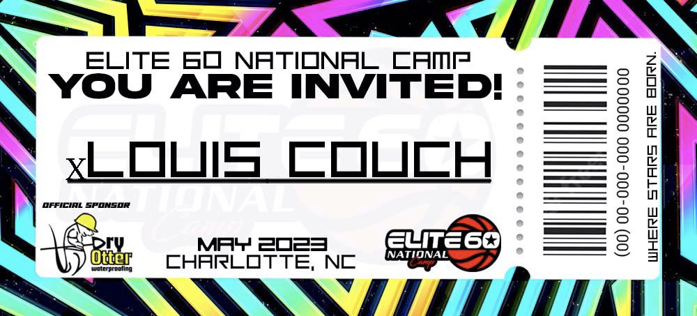 Class of 2024 6’7 (NC GBB Academy) Louis Couch has been INVITED to the Elite 60 National Camp.