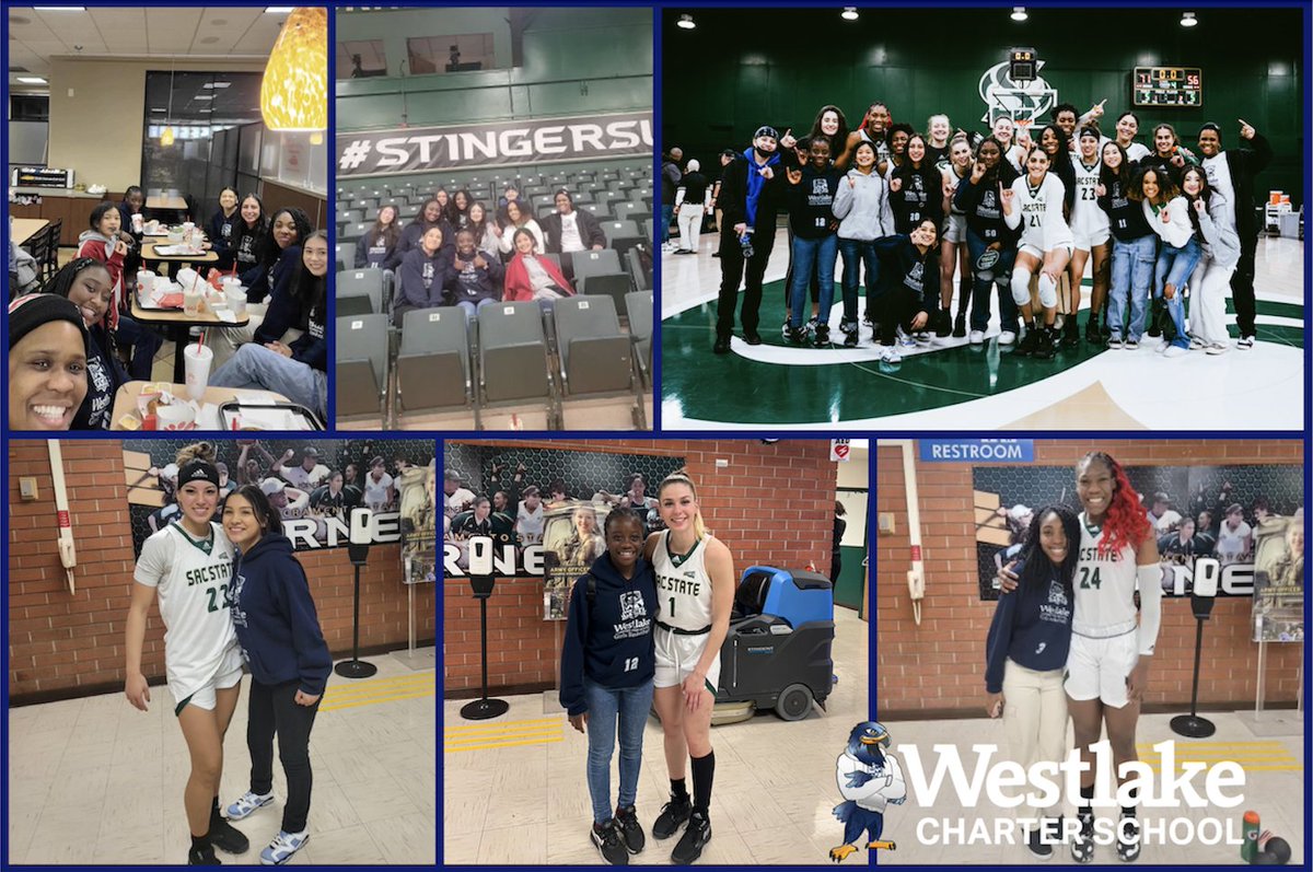 westlakecharter's tweet image. Our WCHS Varsity Girls Basketball team had a memorable team bonding. They attended a Sac State basketball game together and met the team! Our Explorers left inspired. Thanks, Coach T, for this incredible opportunity! #WCSJoyfulLearning