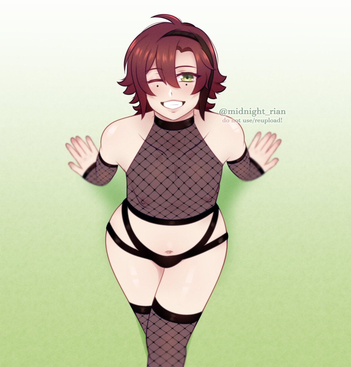 midnight_rian's tweet photo. 🫦 FEMBOYFEB '23 🫦 Day 3: Fashion

I present you Heizou rocking some fishnets 💕 https://t.co/AYt8g4SeCT