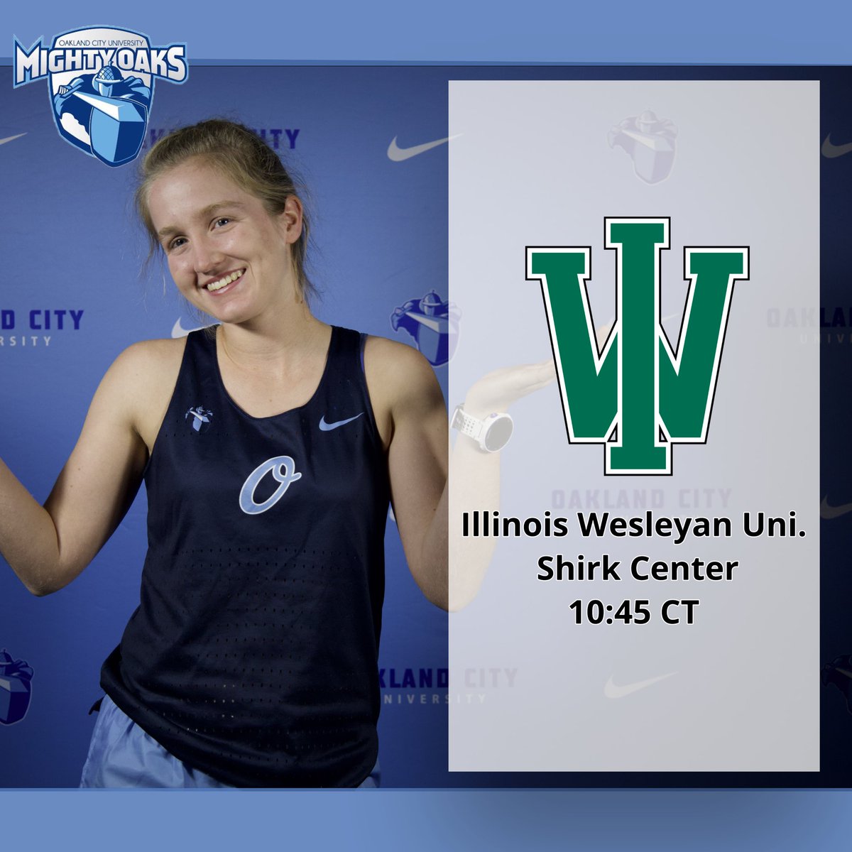 Tomorrow we’ll be competing at Illinois Wesleyan 
Meet starts at 10:45am ct