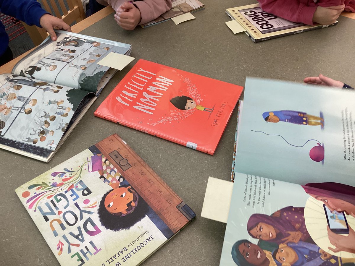 1st graders found “mirror moments” in books and shared why these were just like them.