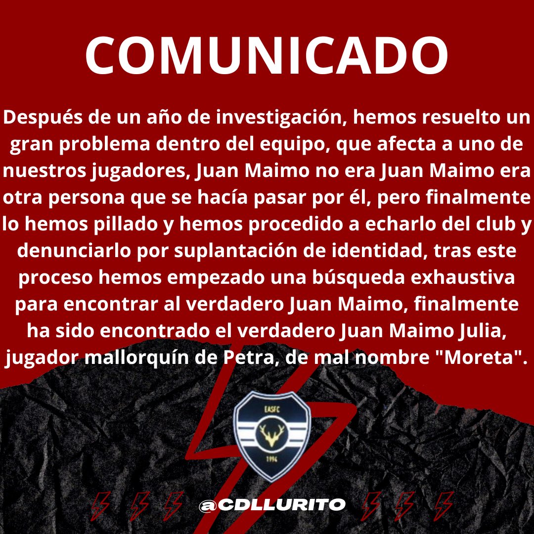 CDLlurito's tweet photo. COMUNICADO IMPORTANTE‼️🚨 https://t.co/XC28eorFQt