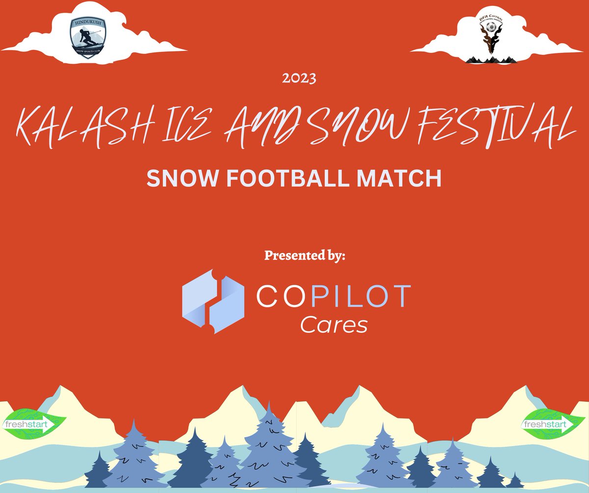 dfachitral's tweet photo. We will be holding the nation's first ever "Snow Football" match at the Kalash Ice and Snow Festival in Bumboret, Kalash Valley https://t.co/wOgJwrVYkh