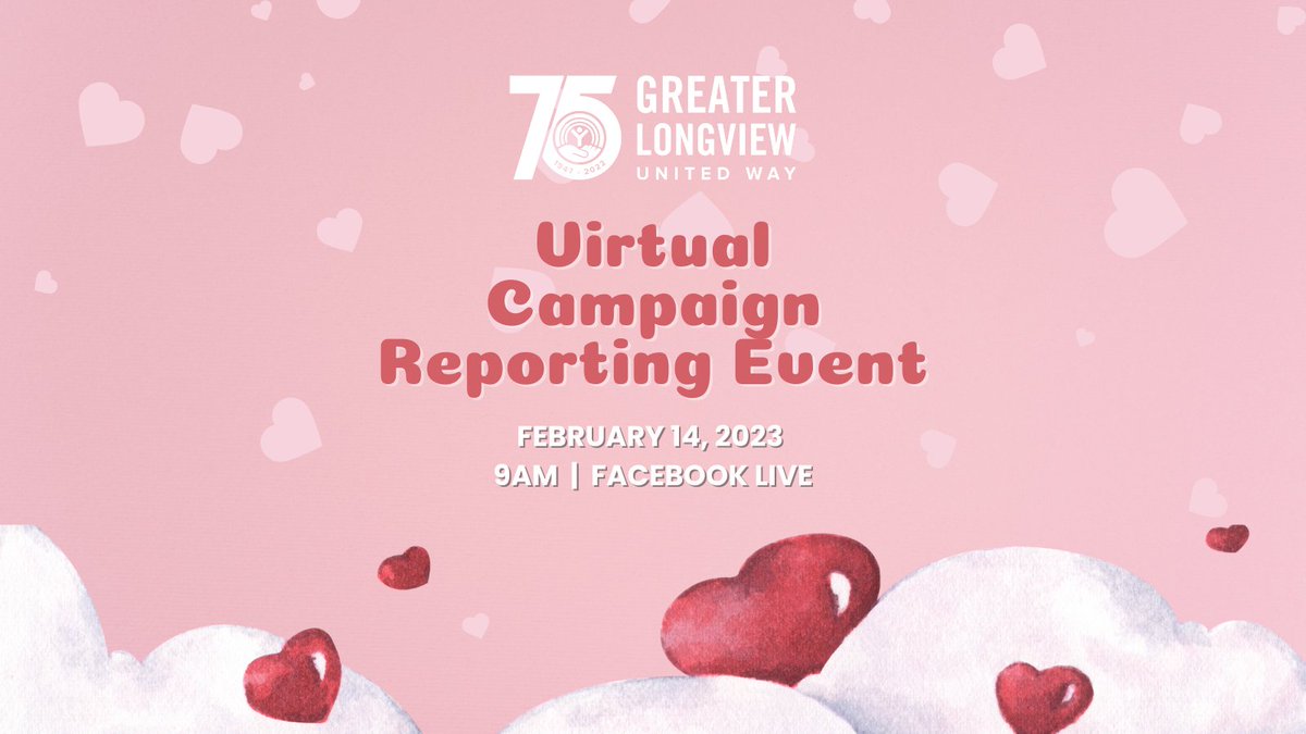LongviewUW's tweet image. Share the love this Valentine's Day! 💘
Join us on Facebook for our Virtual Campaign
Reporting Event happening Tuesday, February 14th!
🎉

#liveunited #strongview #nonprofit #easttexas