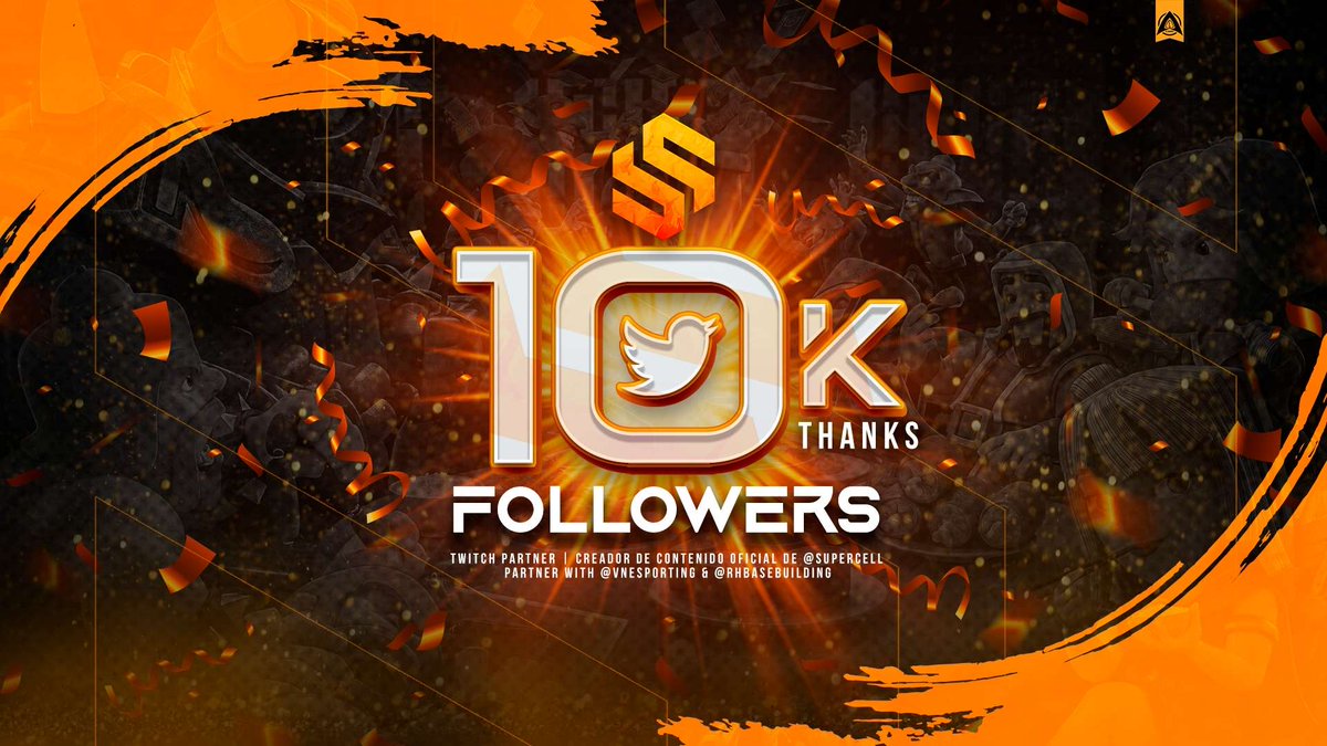 10.000 SEGUIDORES! 🥳

10.000 GRACIAS! 😍

SORTEO de CELEBRACIÓN! 🔥

🎁 5 PASES de ORO! 🎁

✅ Follow
✅ RT + Tag 2 Friends
✅ Follow Twitch: twitch.tv/style_coc

🍀 Ganadores en 1 Semana 🍀