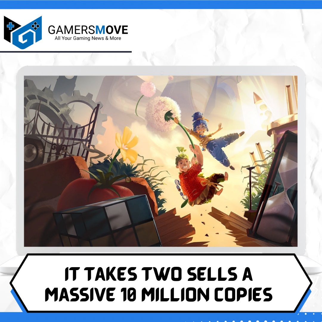gamers_move's tweet photo. It Takes Two has now sold more than ten million copies, doubling its five million record set this time last year.

Announced on developer Hazelight Studios’ the team said “our minds are officially blown” as they celebrated the impressive number.
.
#videogames #games #gamer https://t.co/MaarqiXhpz