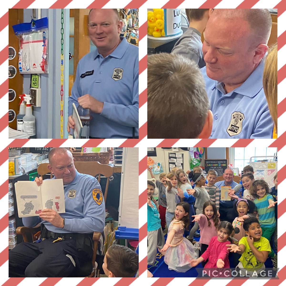 MrsFrazee1st's tweet photo. Thank you Officer Mike for being our Guest Reader! These Firsties loved to hear you read with expression! It truly takes a village! @NavesinkSchool @MTPSpride @MrJesseHerbert https://t.co/5RYSkNmG5k