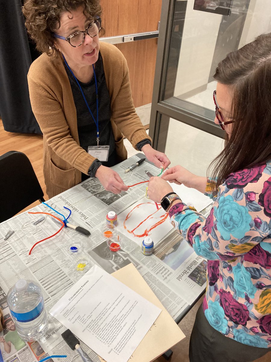 NDE_FineArts's tweet photo. Spending Friday with @esu4nebraska Music Teachers discussing Telling Your Music Story &amp; Visual Arts Teachers Supporting Kids through Art Creation. Enjoyed meeting these awesome folks! #FineArtsEdNebraska @NDE_News https://t.co/3JWCmiI2mn