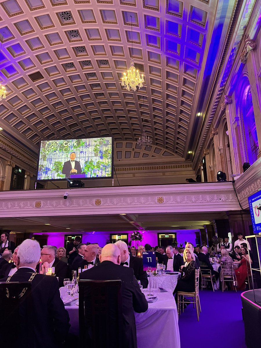 Delighted to be <a href="/CorkChamber/">Cork Chamber</a> Annual Business Dinner tonight with <a href="/barryandfitz/">Barry & Fitzwilliam</a> <a href="/hopicano/">mark hopkins</a>. #ccad23