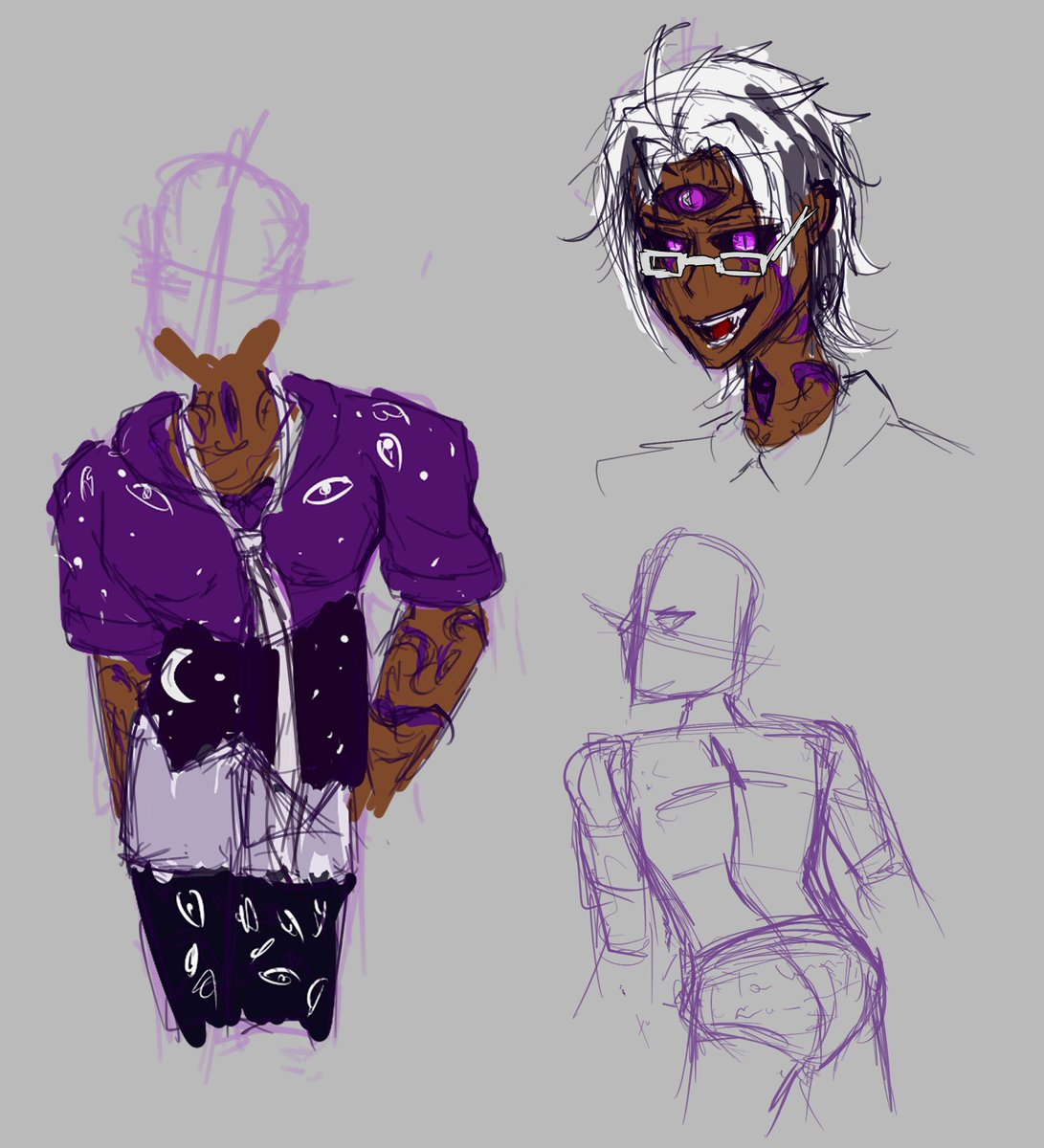 batter_sempai's tweet photo. [WIP]
After Cecil winning Tumblr sexyman rematch, I decided to design my own version of him because I never did despite listening to the podcast in 2013. Ignore the bottom right sketch. ;w;

#welcometonightvale #wtnv #CECILSWEEP https://t.co/bF9Z0gu8LT