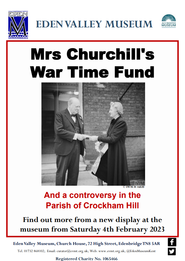 EdenMuseumKent's tweet photo. EVMT reopens Saturday 4th February 2023! We have lots planed this year, start it off by coming to see our new exhibit on the WW2 War Fund of Clementine Churchill, join our fundraiser on March 25th &amp; learn about our 'object of the Month' The Heppington Bell! https://t.co/DbG5fOzeTa