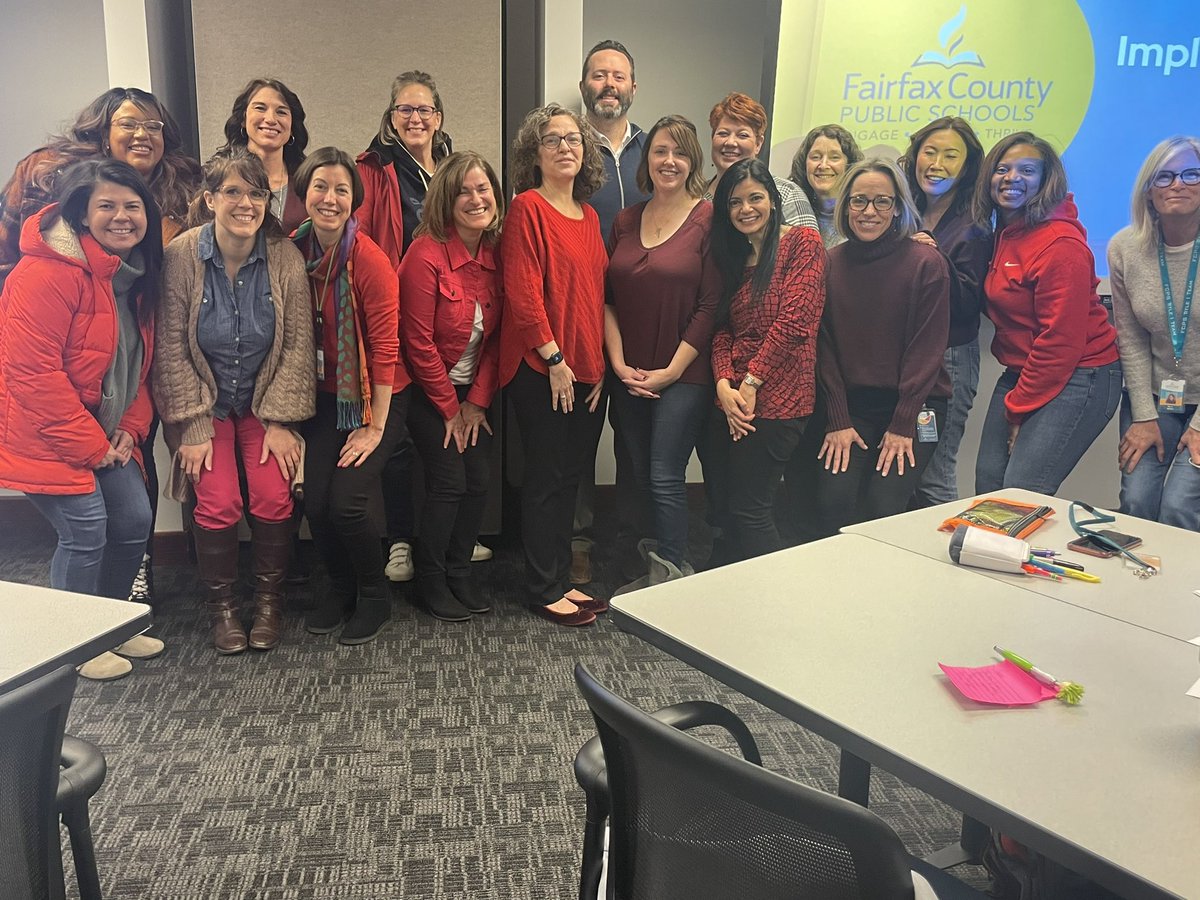 Grateful for another opportunity to gather with our cross departmental leaders as we continue to advance the work of Equitable Access to Literacy for @fcpsnews and ROCK our RED to raise awareness for heart disease ❤️@ealfcps