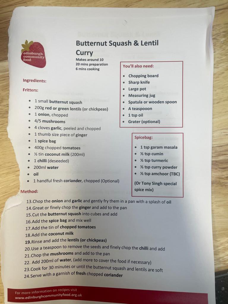 GracemountPS's tweet photo. Butternut squash and lentil curry was on the menu at our Friday Cook Club. Our chefs worked very hard and also discussed the benefits of  Fizz Free February. https://t.co/xQJoJ1wgmK