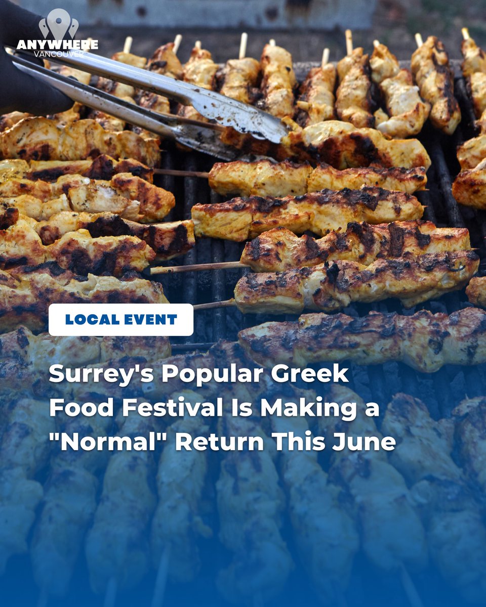 Opa!

For the first time since 2019, the Surrey Greek Festival is coming back this June under normal circumstances.

More details: bit.ly/3kXAjDm

#anywherevancouver #vancouver #yvr #vancouverfoodie #yvreats #yvrfoodie #yvrfood #vancityeats #surrey #surreybc #surreyfood