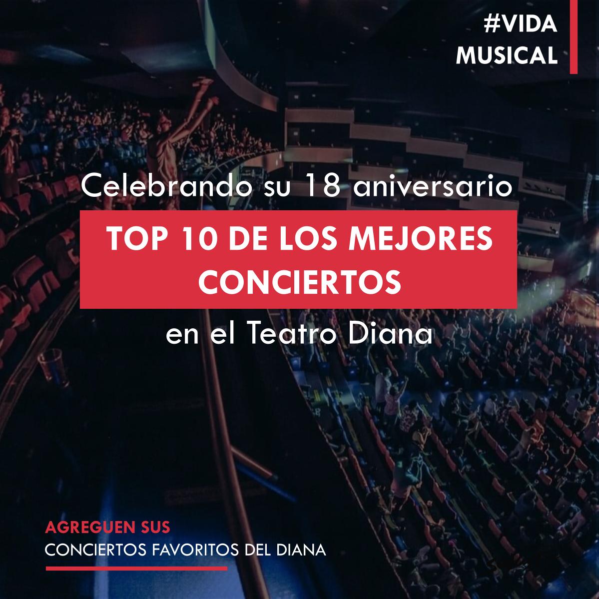 Celebrando el 18 aniversario del <a href="/teatrodiana/">Teatro Diana</a> abrimos hilo🧵de lo que para nosotros, ha sido el TOP 10 de los mejores conciertos en este hermoso recinto.

#TeatroDiana18aniversario