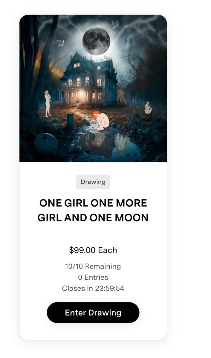 GM FAM! IT'S OPEN FOR 24 Hours

$99 - 10 Editions drawing - (only pay if you win)