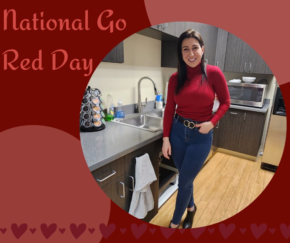 Attorney Andrea is sporting her Go Red Day best to support and bring awareness to millions of women across America who are affected by heart disease. Visit heart.org to learn how you can show your support, too! 💗💪