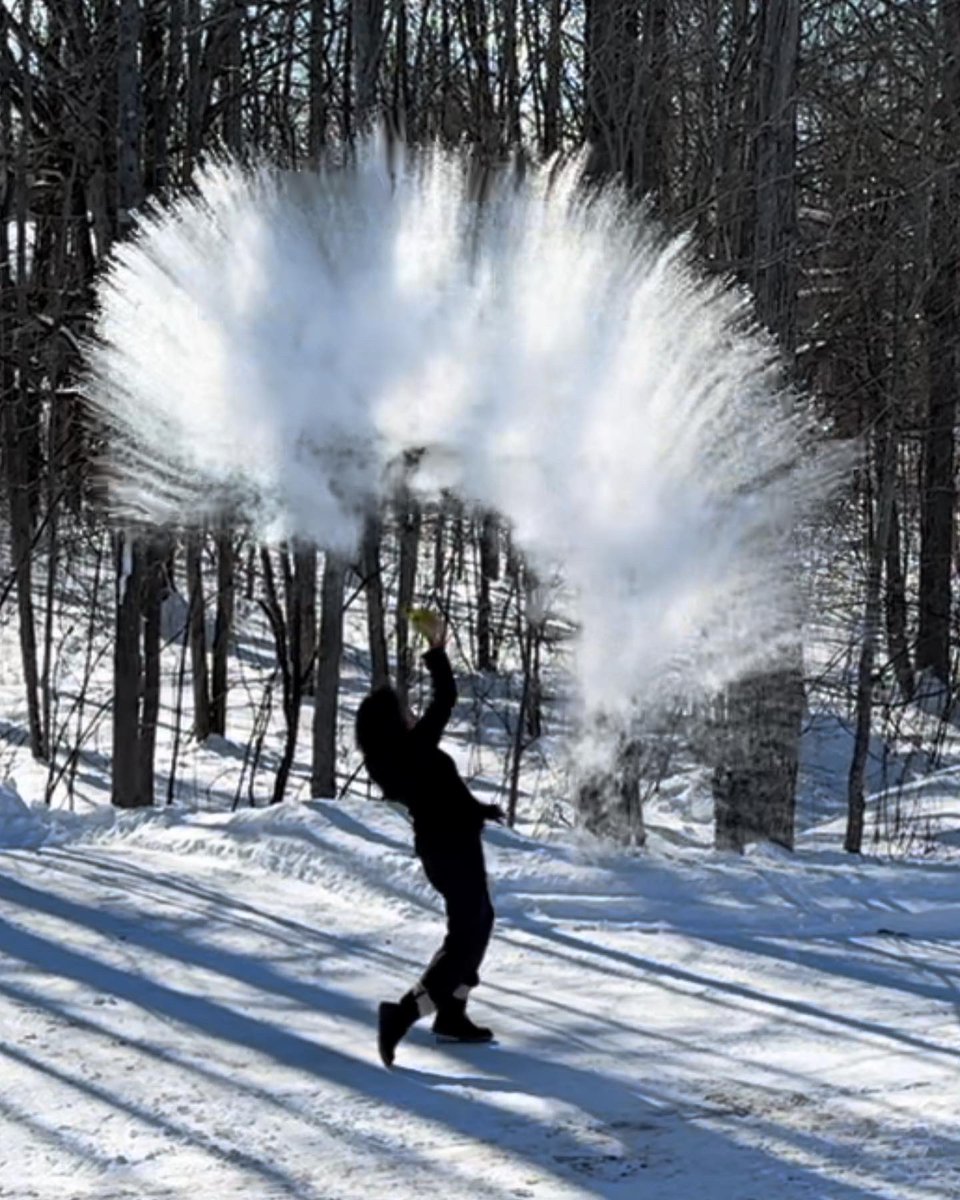 Extreme cold 🥶 means some pretty cool science! Ms. Singh-Graham is loving her leave but also wishing she could be doing this in class with you!  #scienceiscool #youshouldtryit