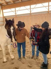 Another rewarding experience at the barn where students continue to learn about safety, horse observation, grooming, and more. These connections with our equine friends are life-changing! <a href="/rochcommschools/">Rochester Community Schools</a> <a href="/RHSFalcons/">Rochester High School</a>
