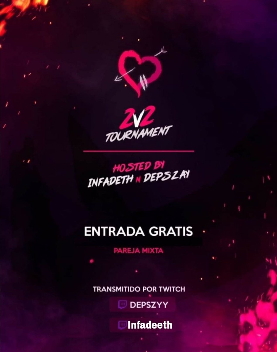 se viene torneito 2v mixto por el amor y la amistad, como hace unos ayeres😻
17, 18 DE FEBRERO.
el único requisito que pedimos es:
-seguir a la mejor org @hydragamingna 
pueden mandarme msj a mí, o a mi @depszay
inscríbase con su dúo o busquen uno capaz la armamos de cupido💗 lqm