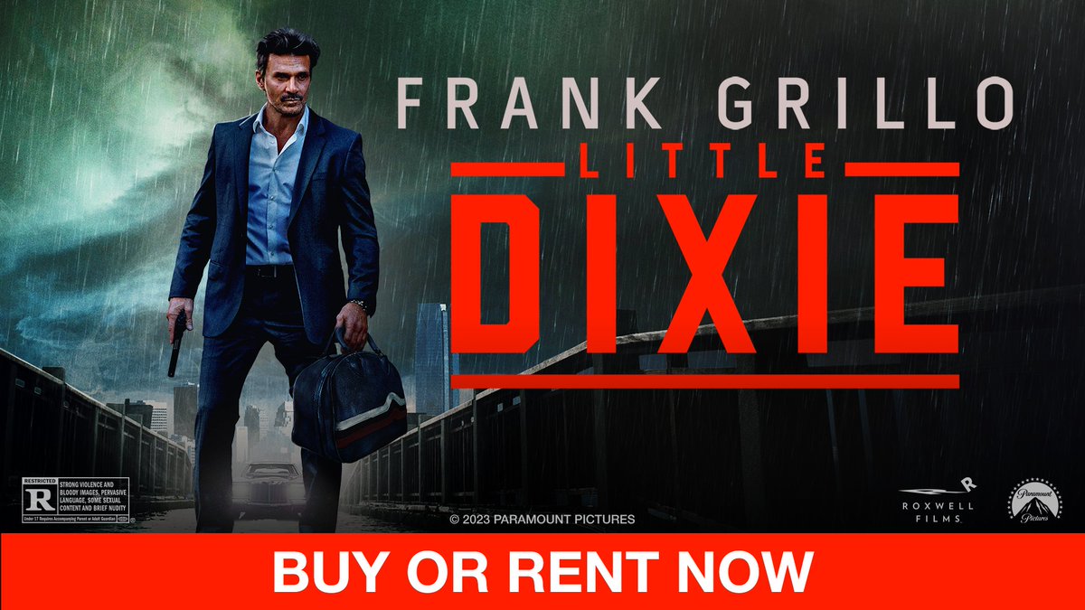 Get ready for non-stop action with #LITTLEDIXIE, now streaming on #Redbox. #FrankGrillo & #EricDane star in the revenge thriller: An ex-Special Forces Op, caught in the crosshairs of a corrupt Governor & a ruthless drug lord. Stream it today. Rated R From #ParamountPictures