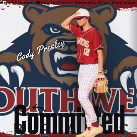 cody_presley5's tweet photo. I am blessed to announce that I will be continuing my academic and athletic career at Southwest Community College, I would like to thank my family, friends, and coaches that have helped me to to this point. @SMCC_BB @GM_BASEBALL @goldenspikesbc https://t.co/zxP28XcDN7