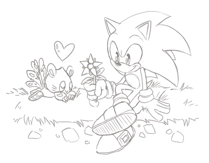 Some random sonic doodles I found while cleaning my desktop 