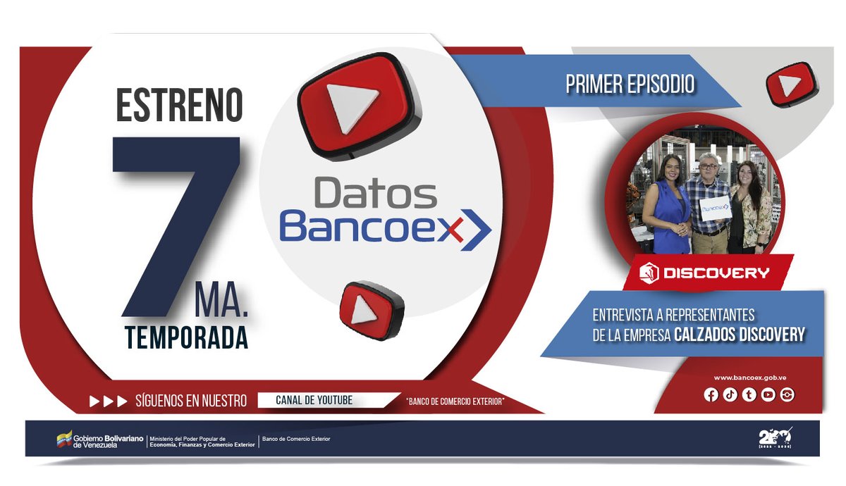 BancoexVE's tweet photo. #Estreno 🎬 || Venezuela y Cuba profundizan líneas estratégicas.
Síguenos en nuestro canal de YouTube para conocer las noticias más relevantes sobre economía y comercio exterior 📲
https://t.co/iRxe6Gz1Tl
#DatosBancoex #Economia #Cultura #ComercioExterior #Empresarios https://t.co/MHpSixgUjd