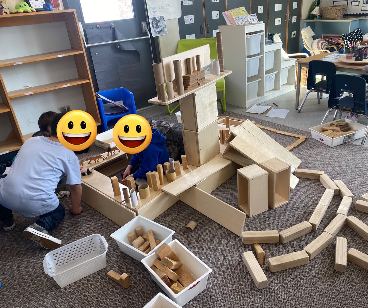 We continue to improve on our technological problem solving skills. Students use the iPad to add details to their drawings and building plans for the blocks.