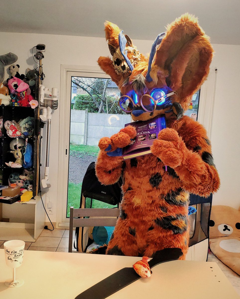 Happy #FursuitsFriday and don't forget to eat your book
#fursuit #furry