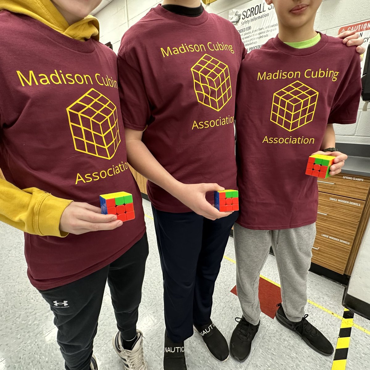 Sharing an awesome #projectoftheday driven by student passions, custom shirts for our #rubikcube club! #makersgonnamake #madisonmakers