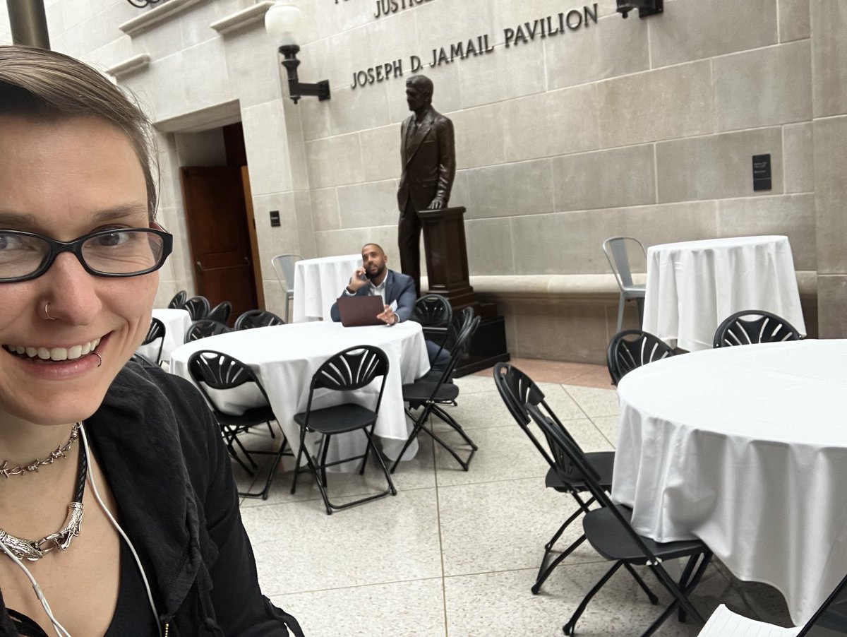Keri Blakinger (@keribla) on Twitter photo So <a href="/Jamiles/">Jamiles Lartey</a> and I have created a two-person newsroom outside the conference that we both ducked out of to work on stories.
He is making calls (I feel sorry for whoever they’re about) and I am cursing at the CMS as I type. So <a href="/Jamiles/">Jamiles Lartey</a> and I have created a two-person newsroom outside the conference that we both ducked out of to work on stories.
He is making calls (I feel sorry for whoever they’re about) and I am cursing at the CMS as I type.