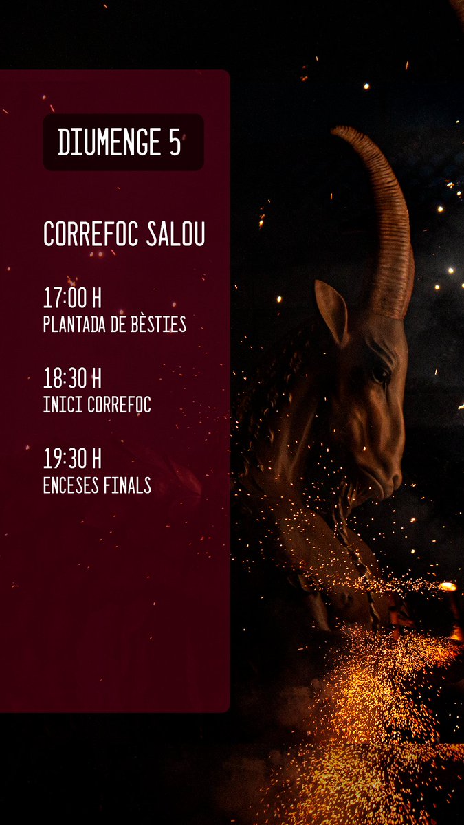 LlampecNois's tweet photo. Aquest diumenge ens veiem pels carrers de Salou!
Fooc! 🔥 https://t.co/ZCPpbooPTv