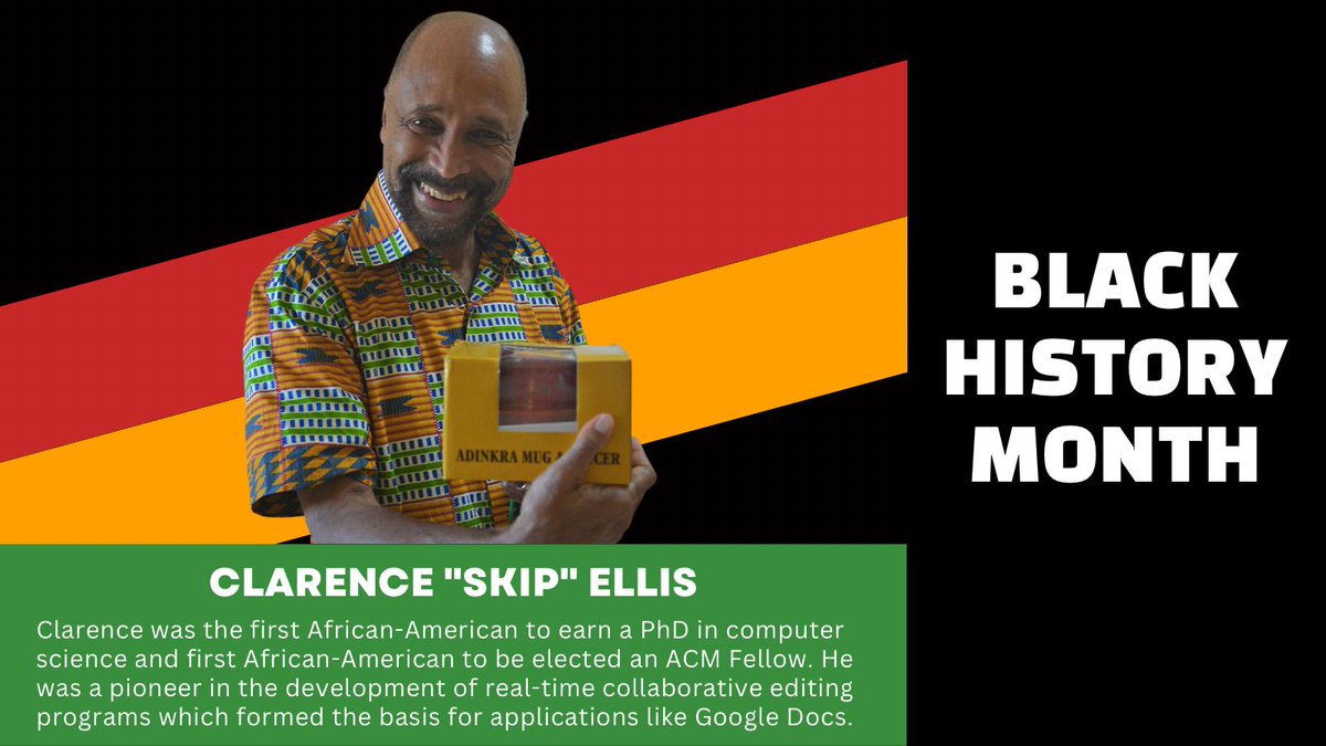 ucsd_cse's tweet image. It's #BlackHistoryMonth!
Did you know? Clarence "Skip" Ellis was the first African-American to earn a PhD in computer science and first African-American be elected as an @TheOfficialACM Fellow!
#diversityintech #computersciencehistory #computersciencepioneers