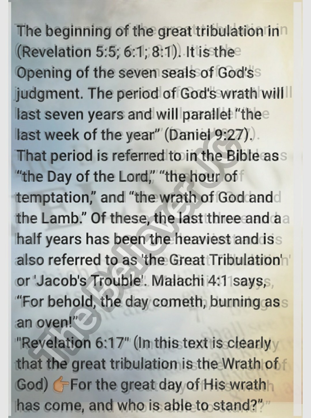 Benjamin Rapture Ready on Twitter "LysergicAim The great tribulation