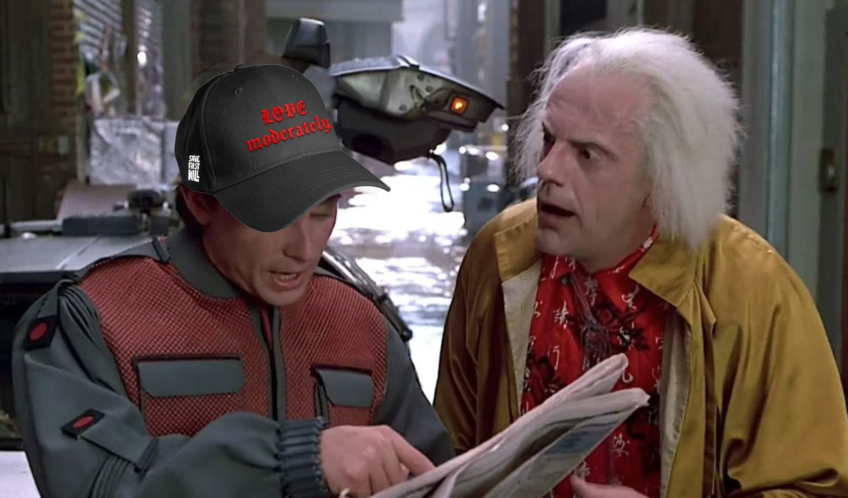 cal_kill's tweet image. I think we should ask Marty why he is wearing a LOVE MODERATELY cap....I mean, this photo is from the year 1985, when did he time travel to 2022?
#savefirstkill #firstkill