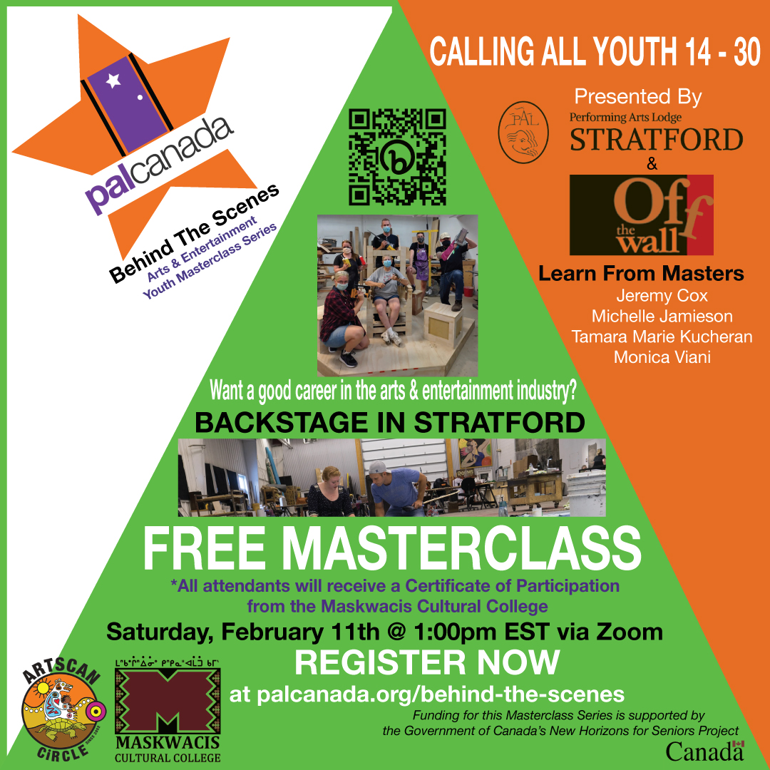 ATTENTION YOUTH 14-30! 

Free theatre masterclass. Backstage in Stratford!

Sign-up by clicking lnkd.in/g6EwZ9-u

#masterclass#artsandentertainment#casting#filmandtelevision#education#youth#indigenous#behindthescenes#good-jobs#good-careers#jobs#careers#movies#casting