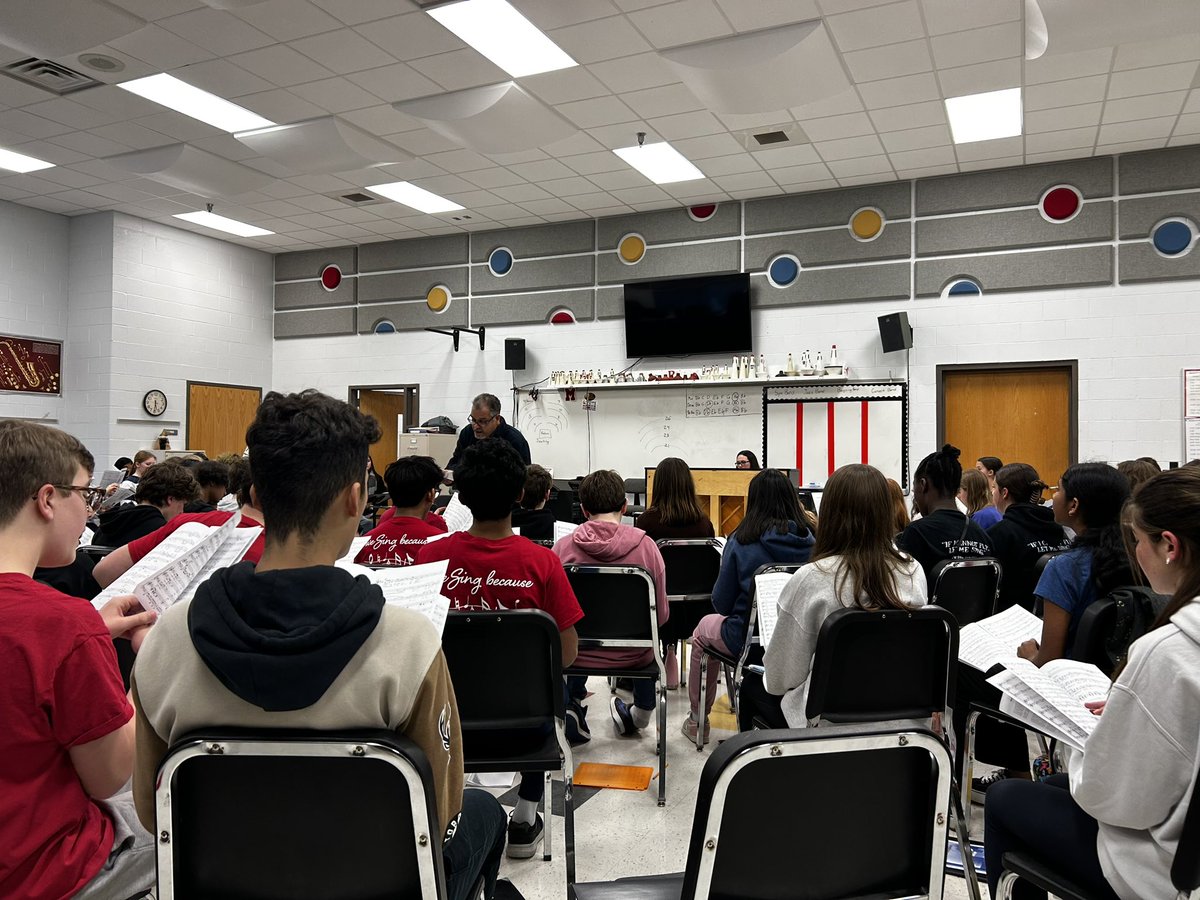 Cougars are all in for All-County Chorus conducted by Dr. Rivera. Great experience! 
#CougarMusic #BAMCAT