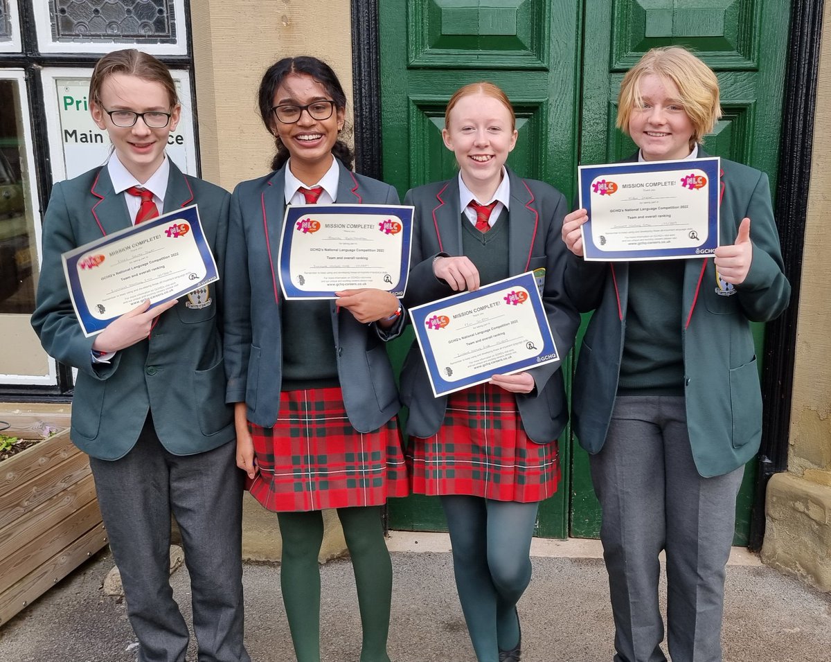Senora_Adam5's tweet image. Our talented @StBrigidsSch students received their certificates for the @GCHQ national language challenge. We are all so impressed- all our teams were in the top 10% in the UK. Our highest ranking team placed 135th out of 3009 teams! Fantastic! #superspies @WG_Education 🔎🕵‍♂️