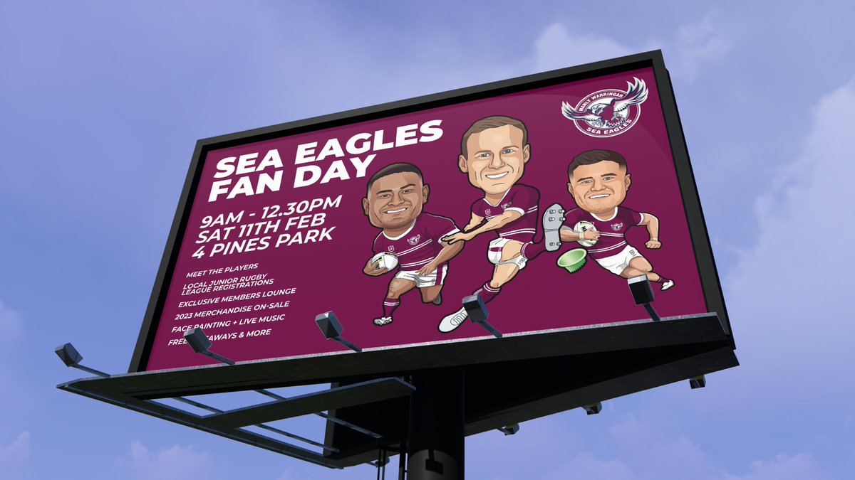 You know when a footy club is doing it bad, when they result to using billboards in their local area to drum up support and membership.

By the way @SeaEagles you left out the LGBT pride 🏳️‍🌈 logo from your billboard.
Is there a reason why 🤔 