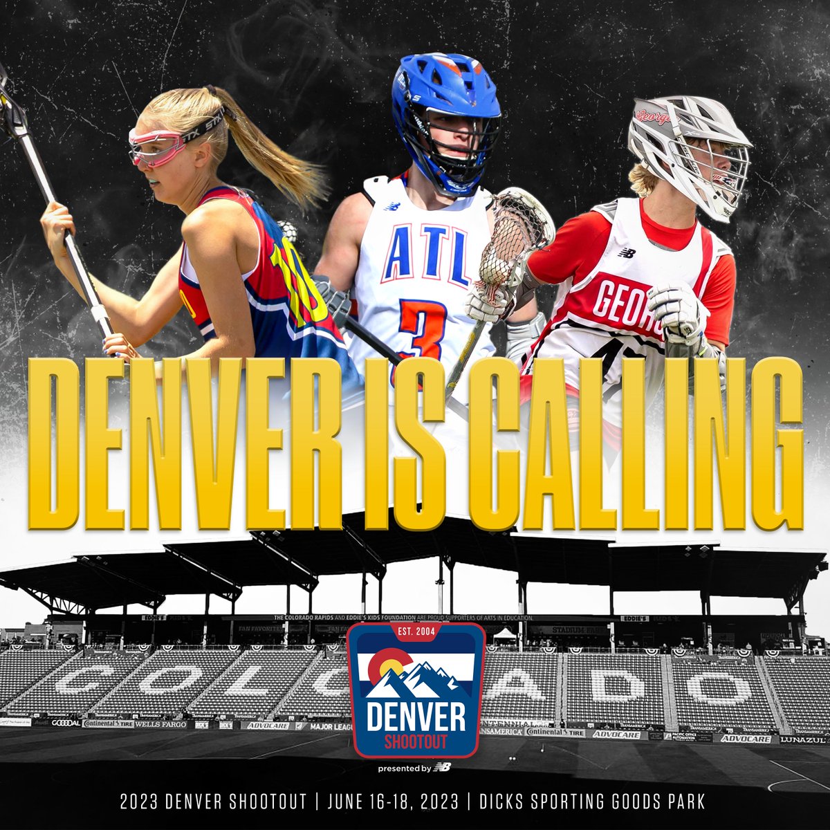3dLacrosse (@3dlacrosse) on Twitter photo 3d Events presents Coloradoโs biggest club lacrosse event โ Denver Shootout 2023 presented by <a href="/newbalance/">New Balance</a>
๐ 200+ youth and high school teams
๐ Elite facility - Dick's Sporting Goods Park
๐ฅ Top college coaches
Register your team today at 3dlacrosse.com 3d Events presents Coloradoโs biggest club lacrosse event โ Denver Shootout 2023 presented by <a href="/newbalance/">New Balance</a>
๐ 200+ youth and high school teams
๐ Elite facility - Dick's Sporting Goods Park
๐ฅ Top college coaches
Register your team today at 3dlacrosse.com